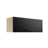 Závesná kúpeľňová skrinka SKY, 80x30x30, dub craft/čierna -  - 0