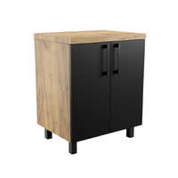 Kúpeľňová skrinka pod umývadlo MILA, 60x75x47, dub craft/čierna -  - 0