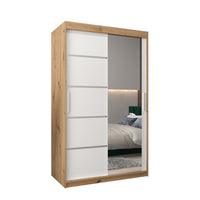 Šatníková skriňa VERONA 2, 120x200x62, dub artisan/biela -  - 0