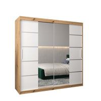 Šatníková skriňa VERONA 4, 200x200x62, dub artisan/biela -  - 0