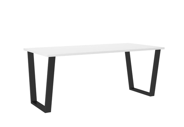 Jedálenský stôl CEZAR, 185x75x67, biela -  - 0