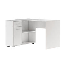 Písací stôl SAULO, 120x75,3x91, biela -  - 0