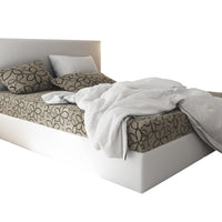 Čalúnená posteľ boxspring LILA, 160x200, flowers 48/sioux biela -  - 0