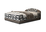 Čalúnená posteľ boxspring ORION, 140x200, damir 3/rainbow 83 -  - 0
