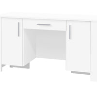 Písací stôl 1SZ2D CESIRO, 140x77x55, biela -  - 0