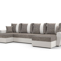 Rozkladacia sedacia súprava do U DAVOS, 301x90x140, kornet 02/D511 -  - 0