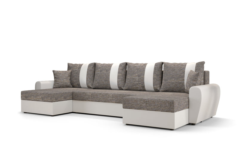 Rozkladacia sedacia súprava do U DAVOS, 301x90x140, kornet 02/D511 -  - 0