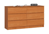Komoda K140 6SZ, 138,4x77x40, jelša -  - 0