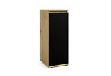 Vysoká komoda DAKA, 40x88x30, dub artisan/černý -  - 0