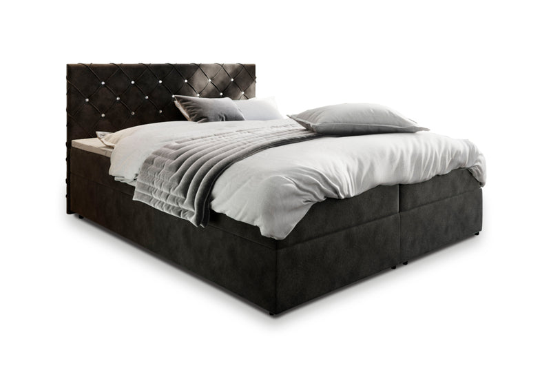 Čalúnená posteľ boxspring RIVA, 160x200,  magic velvet 2219 -  - 0