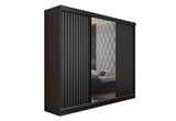 Šatníková skriňa MALANI, 200x205x60, antracit -  - 0