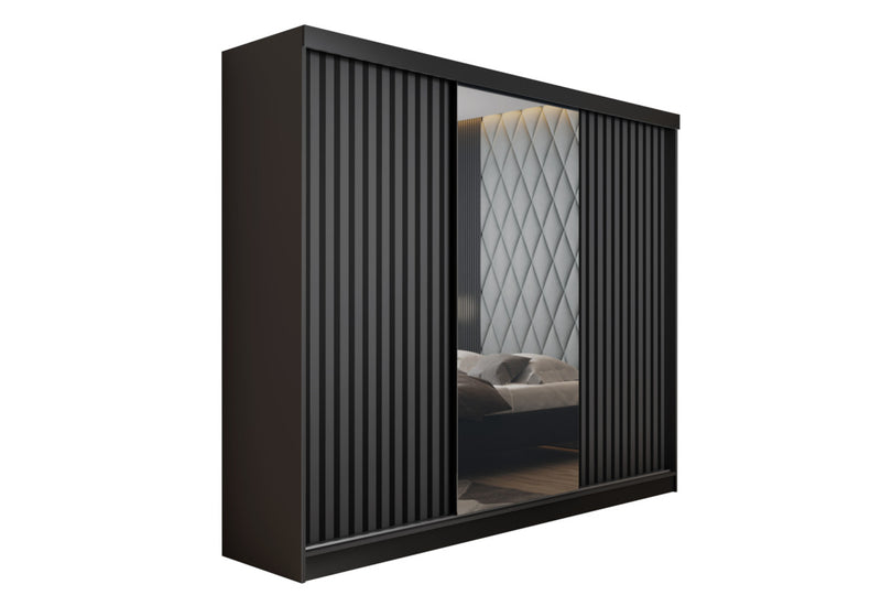 Šatníková skriňa MALANI, 200x205x60, antracit -  - 0