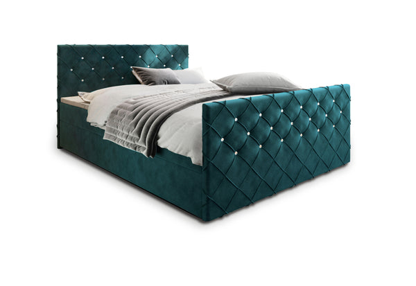 Čalúnená posteľ boxspring MANDI, 140x200,  magic velvet 2221 -  - 0