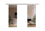 Posuvné dvere MIRROR DUO 132, 132x205, biela -  - 0