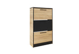 Botník SZNB01, 70,4x124,7x24,1, dub craft zlatý/čierna -  - 0