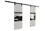 Posuvné dvere MIA DUO 132, 132x205, biela/čierna lakobel -  - 0