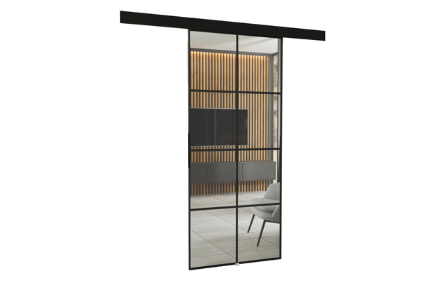 Posuvné dvere LOKI 80, 86x205, čierna -  - 0