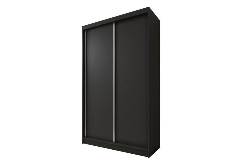 Posuvná šatníková skriňa GLADKA, 160x216x61, čierna -  - 0