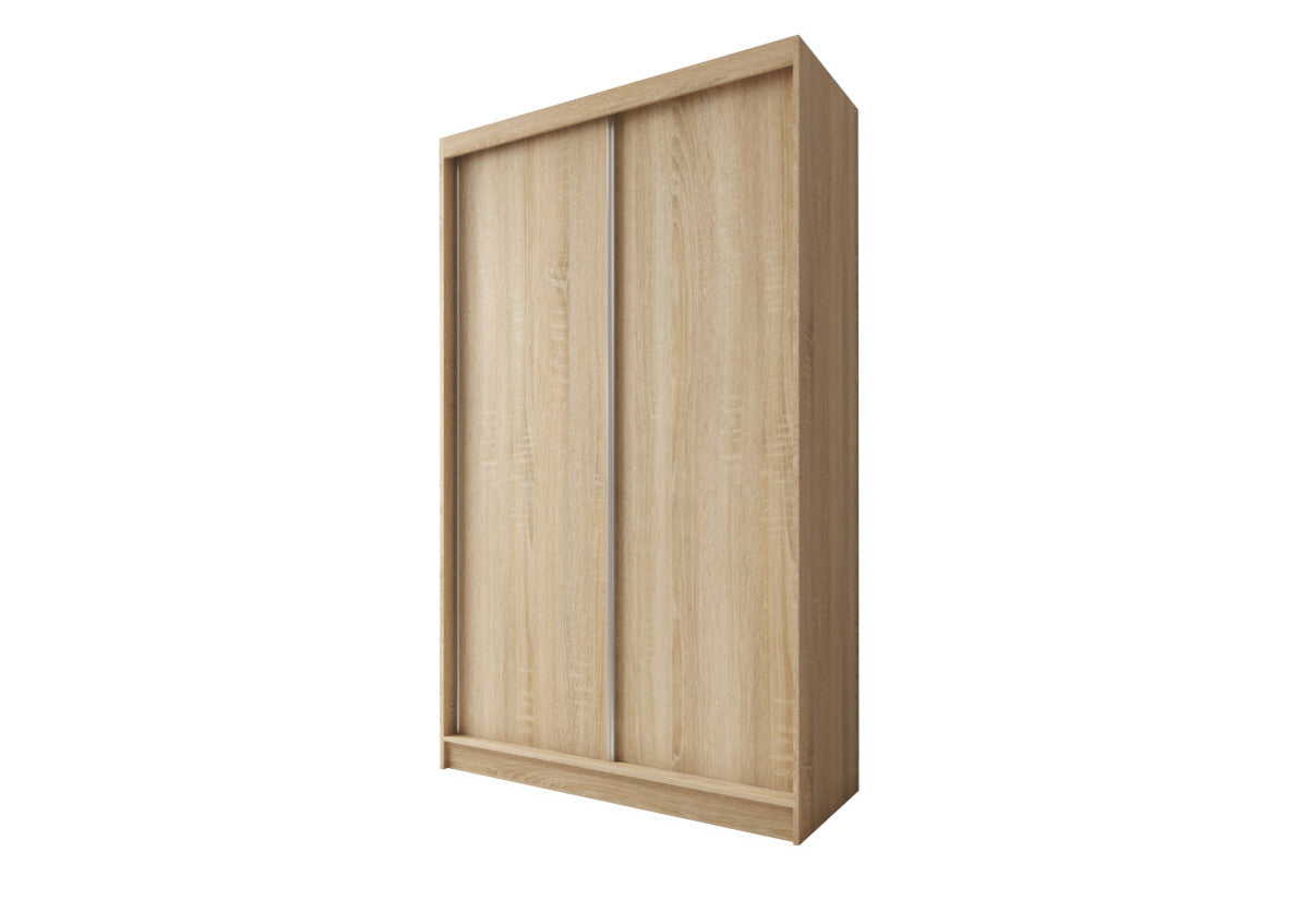 Posuvná šatníková skriňa GLADKA, 160x216x61, dub artisan -  - 0