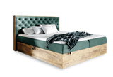 Manželská posteľ WOOD 3 + topper, 140x200, dub lancelot/faro 7 -  - 0