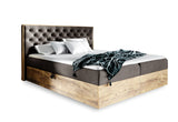 Manželská posteľ WOOD 3 + topper, 160x200, dub lancelot/faro 5 -  - 0