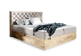 Manželská posteľ WOOD 3 + topper, 160x200, dub lancelot/faro 20 -  - 0