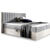 Manželská posteľ WOODE 4 + topper, 160x200, nordic teak/faro 4 -  - 0