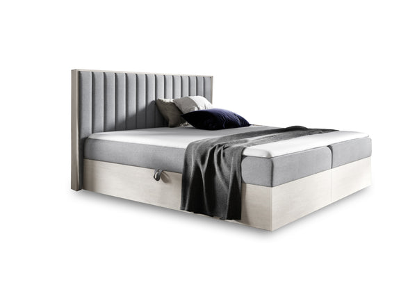 Manželská posteľ WOODE 4 + topper, 160x200, nordic teak/faro 4 -  - 0