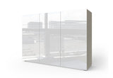 Komoda BOXING 13, 138x92x38, biela/biela lesk -  - 0
