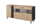 Komoda MADIS, 165,1x82,2x40, dub artisan/antracit -  - 0