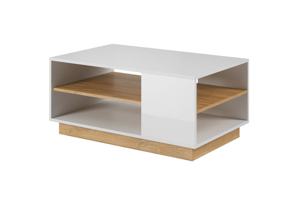 Konferenčný stolík ARCO, 100x45,5x60, biela/dub grandson -  - 0