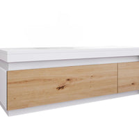 Kúpeľňová skrinka pod umývadlo SELI, 110x36x45, dub lefkas/biela -  - 0