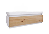 Kúpeľňová skrinka pod umývadlo SELI, 110x36x45, dub lefkas/biela -  - 0