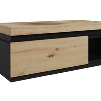 Kúpeľňová skrinka pod umývadlo KADA, 100x40x45, dub lefkas/čierna -  - 0