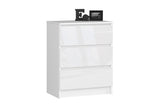 Komoda K60 3SZ, 60,4x77x40, biely lesk -  - 0
