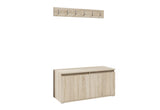 Botník s vešiakom EMI, 100x49,5x40, dub sonoma -  - 0