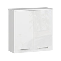 Kúpeľňová skrinka FIN W60 2D, 60x60x22,5, biela/biela lesk -  - 0