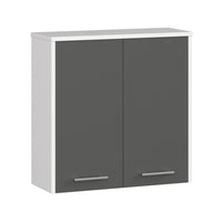 Kúpeľňová skrinka FIN W60 2D, 60x60x22,5, biela/grafit -  - 0