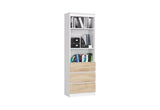 Regál R60 3SZ 2P, 60x180x35, biela/dub sonoma -  - 0