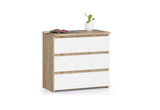 Nočný stolík CL3 2, 60x57x35, dub sonoma/biela -  - 0