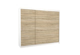 Šatníková skriňa ANTOS 250, 250x215x58, biela/dub sonoma -  - 0
