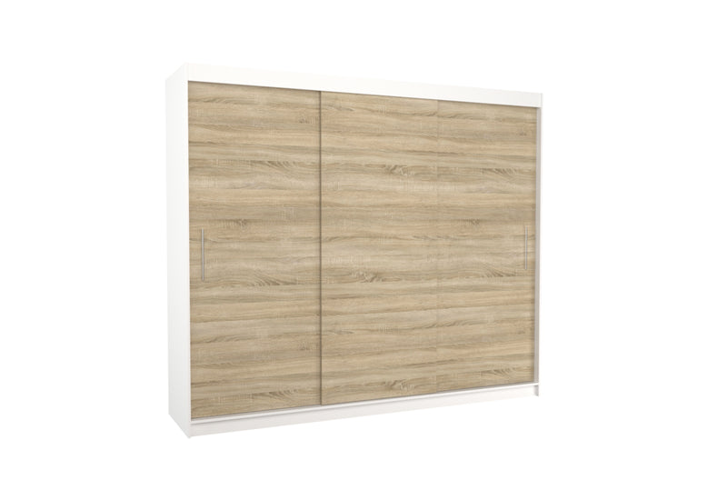 Šatníková skriňa ANTOS 250, 250x215x58, biela/dub sonoma -  - 0