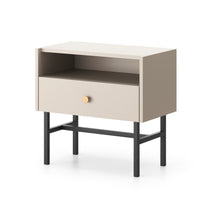 Nočný stolík DIVA, 54,8x52x39, krémová -  - 0