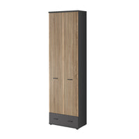 Skriňa MARCO, 60x203x32, antracit/dub artisan -  - 0