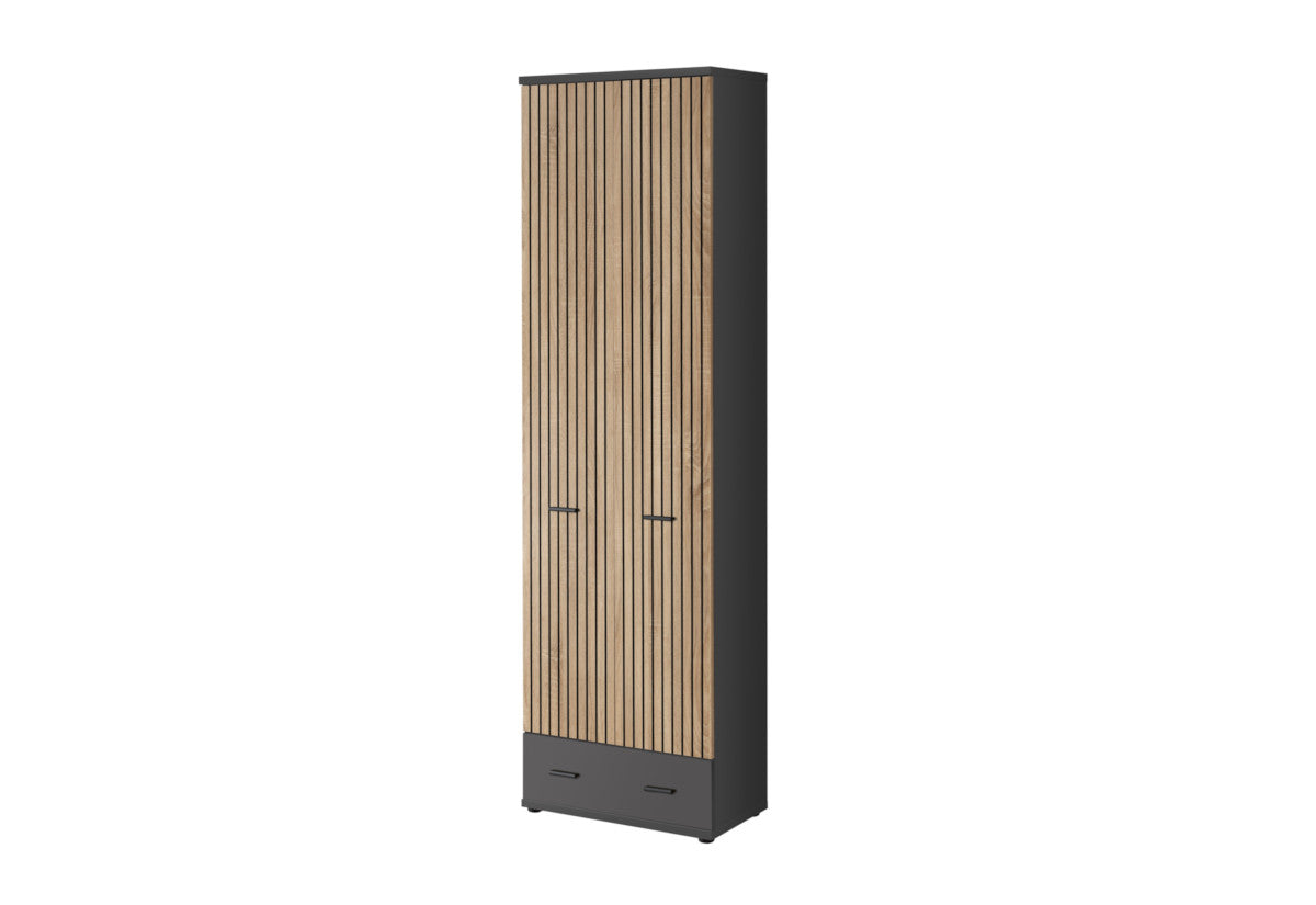 Skriňa MARCO, 60x203x32, antracit/dub artisan -  - 0