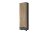 Skriňa MARCO, 60x203x32, antracit/dub artisan -  - 0