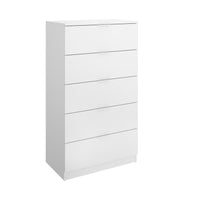 Vysoká komoda LAGO, 60,2x109,7x39, biela -  - 0