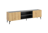 TV stolík ASTRAL, 161x45,2x35, grafit/nordic -  - 0