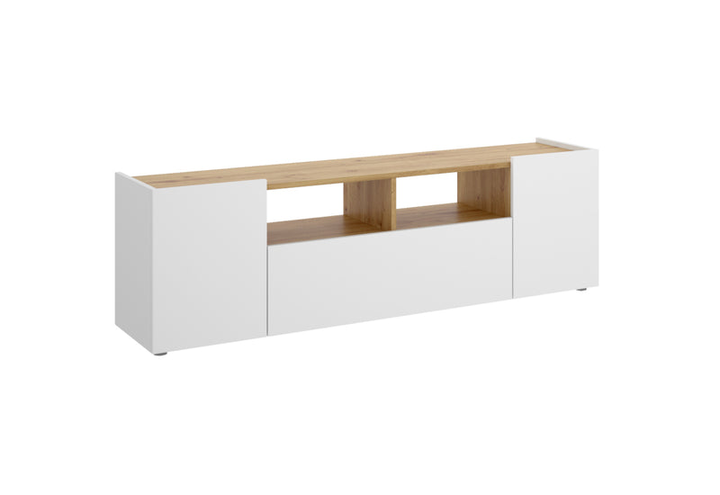 TV stolík ISOLA, 141,7x43,8x34,7, biela/nordic -  - 0
