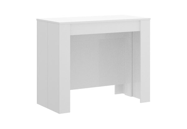Rozkladací jedálenský stôl KIONA, 90x77x54-239, biela lesk -  - 0